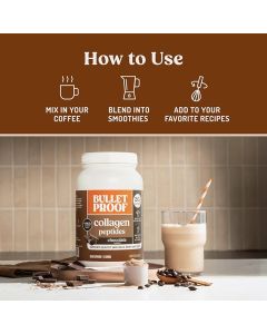 Chocolate collagen protein supplement with MCT oil for daily wellness support